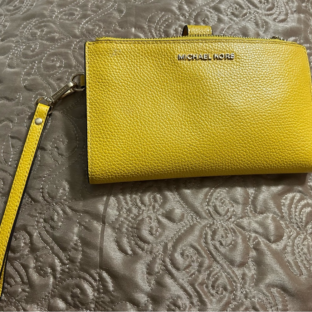 Michael Kors Vibrant Yellow Wristlet